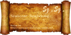 Szalczer Szalviusz névjegykártya